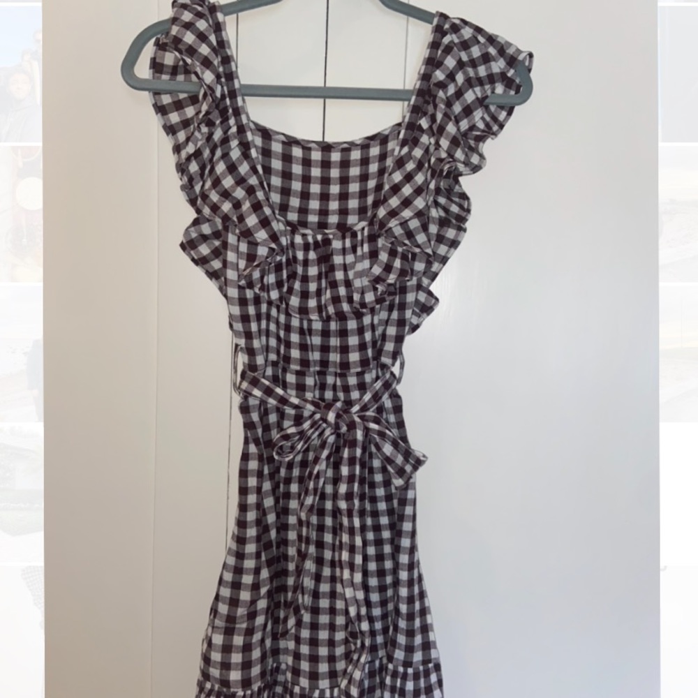 Topshop Gingham Dress